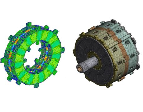 Axial Flux PMSM rotor simulation